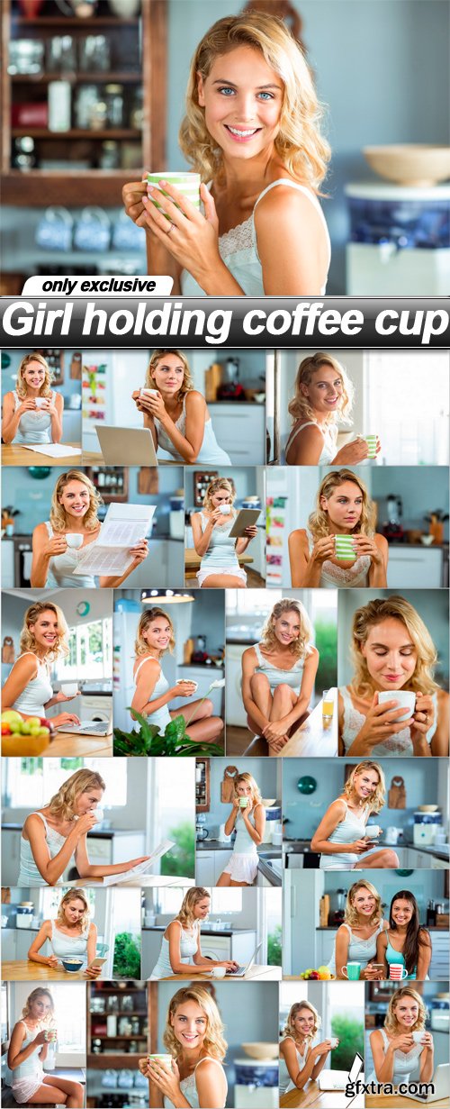 Girl holding coffee cup - 20 UHQ JPEG