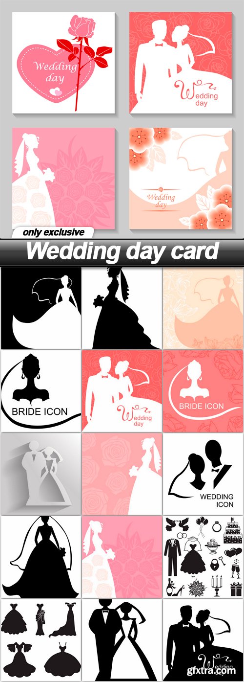 Wedding day card - 16 EPS