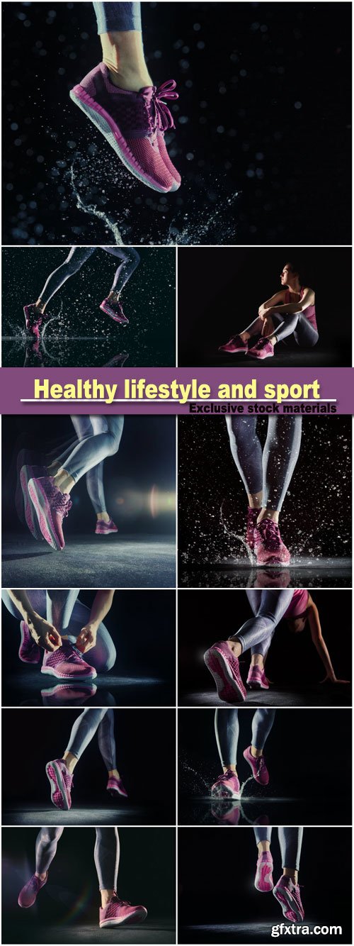 Healthy lifestyle and sport concepts, athlete's foot close-up