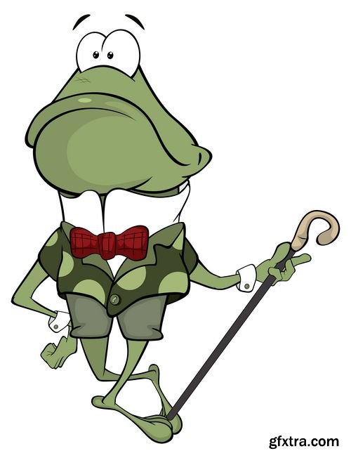 Cartoon green Frog