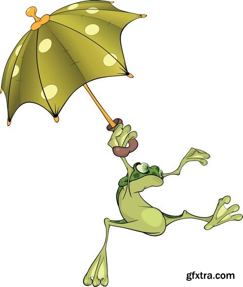 Cartoon green Frog