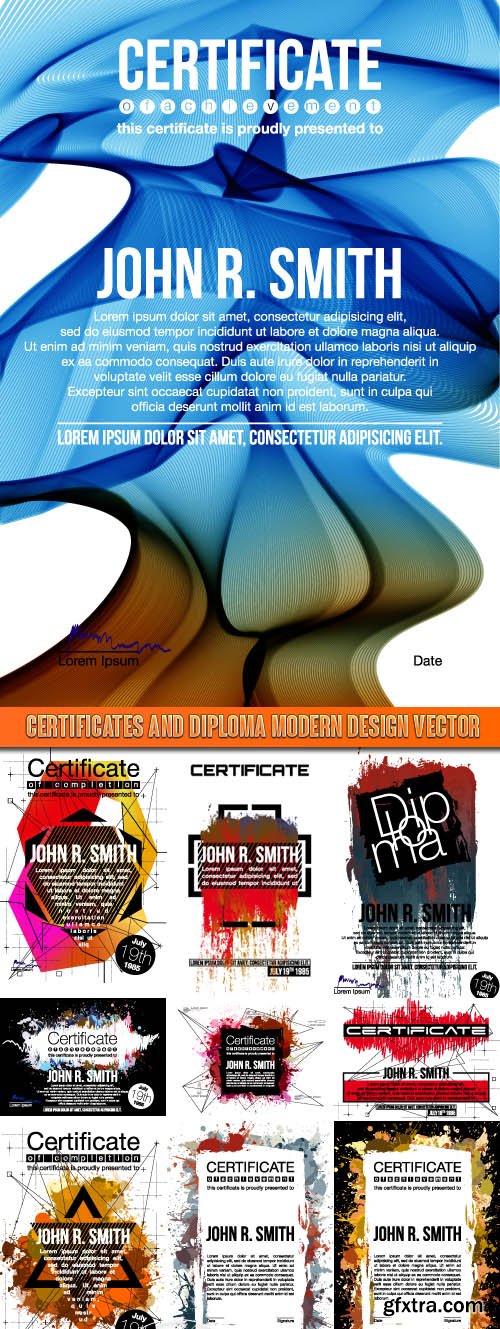 Certificates and diploma modern design vector