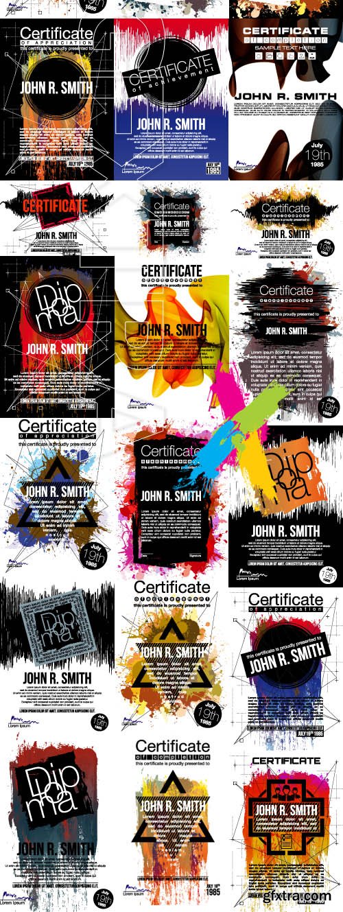 Certificates and diploma modern design vector