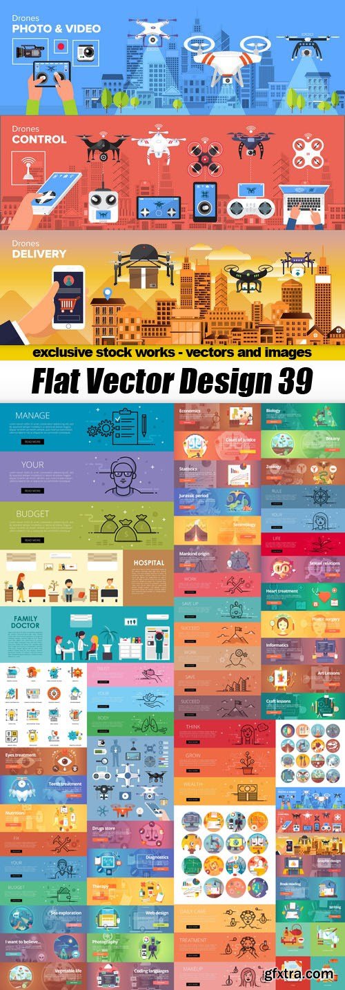 Flat Vector Design 39 - 25xEPS