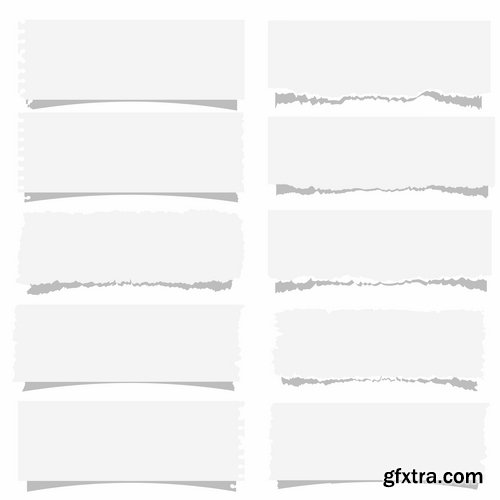 Collection of border banner flyer sticker white paper vector image 25 EPS