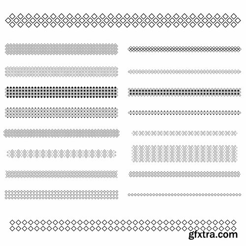 Collection of border banner flyer sticker white paper vector image 25 EPS