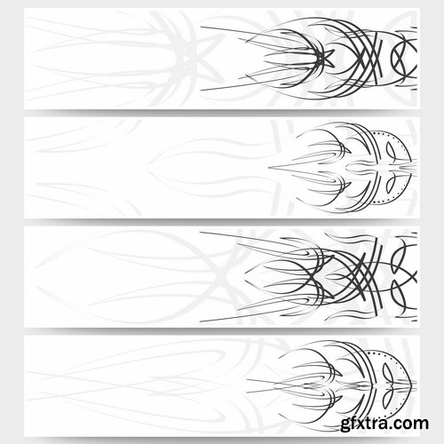 Collection of border banner flyer sticker white paper vector image 25 EPS