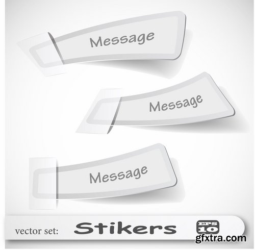 Collection of border banner flyer sticker white paper vector image 25 EPS