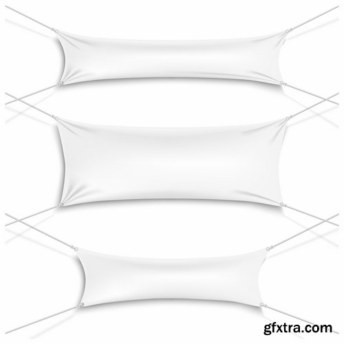 Collection of border banner flyer sticker white paper vector image 25 EPS