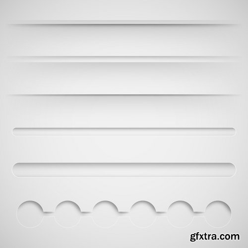 Collection of border banner flyer sticker white paper vector image 25 EPS