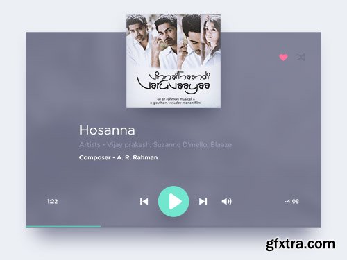PSD Web Design - Music Player 2016