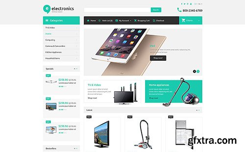 Electronic Store - OpenCart 2.0.1.0 Template - TM 52995