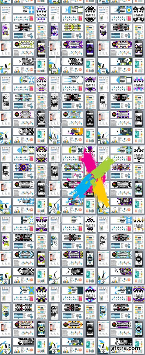 Flyers Brochures Leaflets Posters Business Cards and Document Cover Pages Design vector