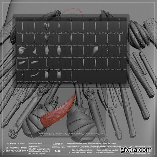 3D MODEL - ULTRABORG SUBD - Cyber Muscles Pack