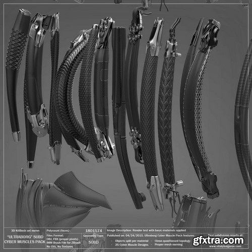 3D MODEL - ULTRABORG SUBD - Cyber Muscles Pack