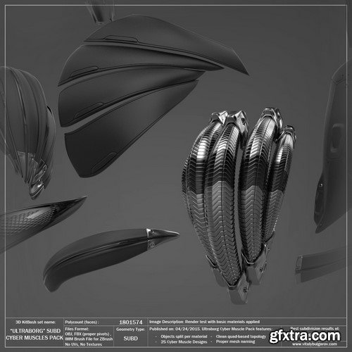 3D MODEL - ULTRABORG SUBD - Cyber Muscles Pack