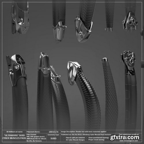 3D MODEL - ULTRABORG SUBD - Cyber Muscles Pack