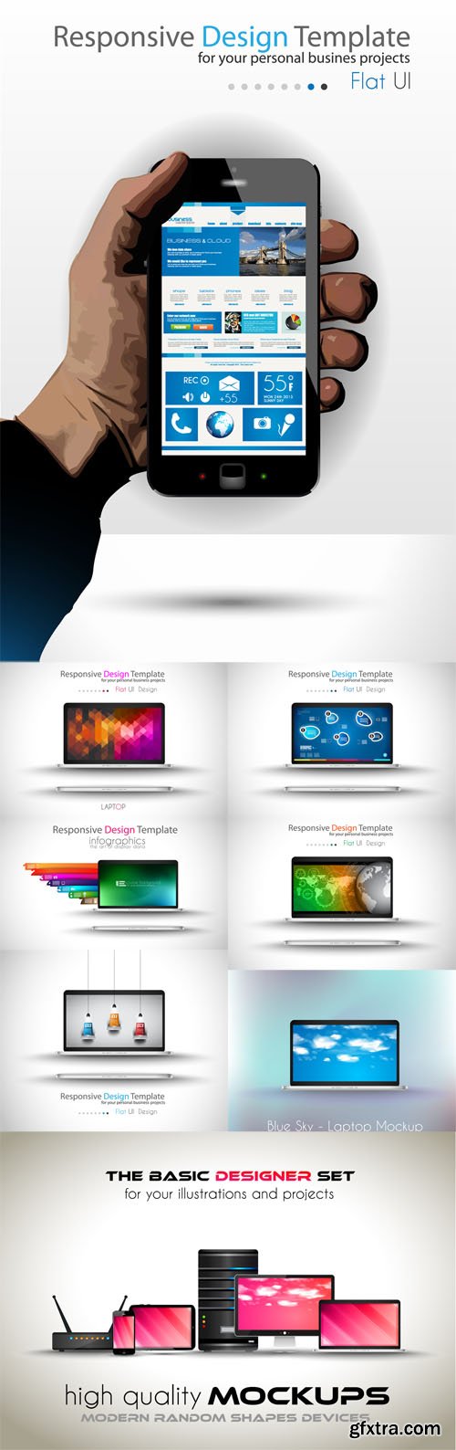 Vector Set - Modern Devices Mockups for Your Business Projects