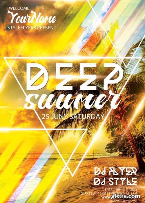 Deep summer V1 PSD Flyer Template