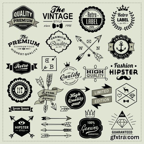 Labels & Badges Vector Series 8 - 18xEPS