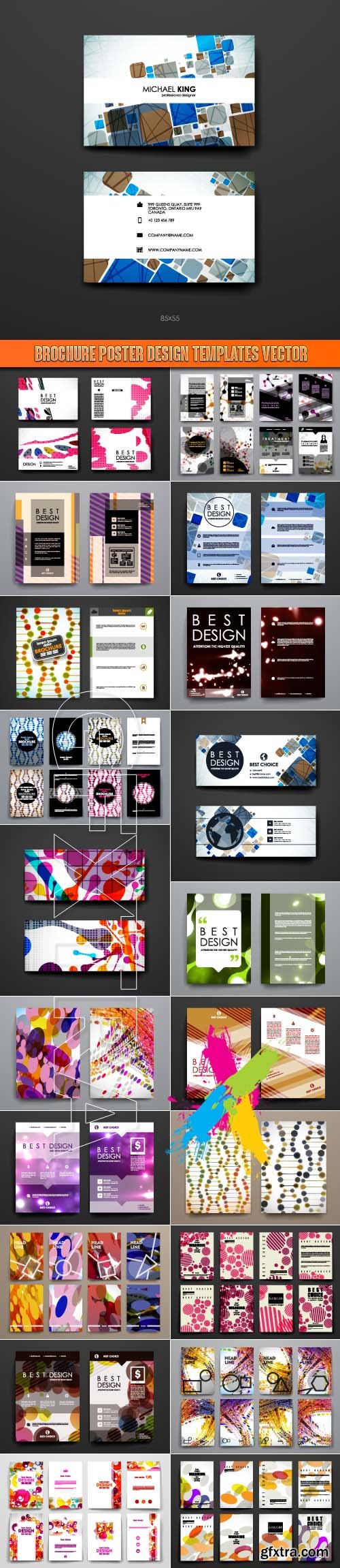 Brochure poster design templates vector