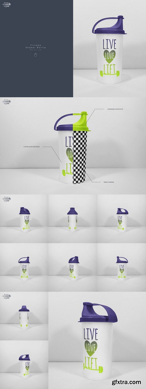 CM - Fitness Shaker Bottle Mockup 715362