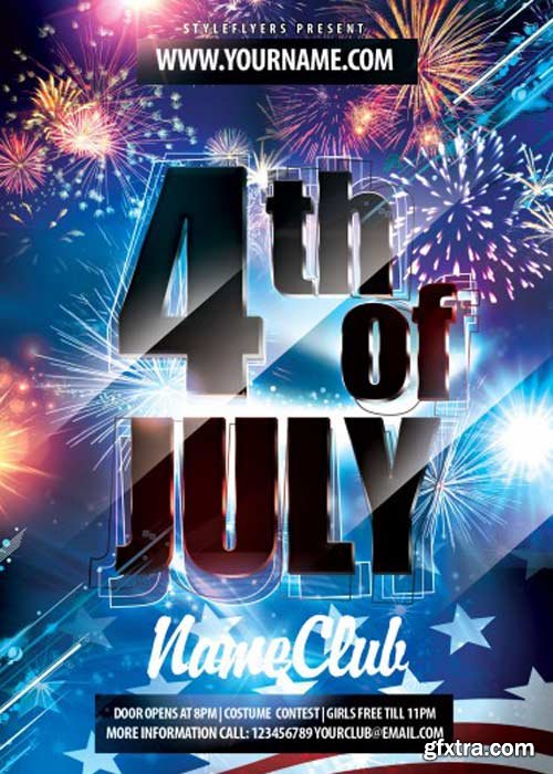 4 of july V1 PSD Flyer Template