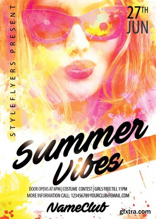 Summer Vibes V1 PSD Flyer Template