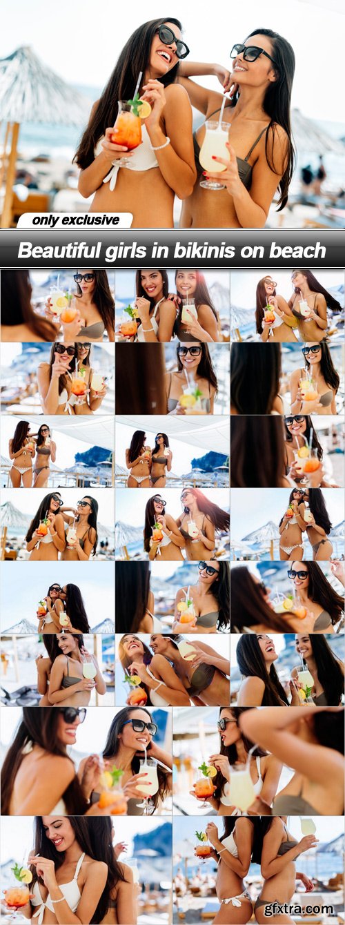 Beautiful girls in bikinis on beach - 22 UHQ JPEG