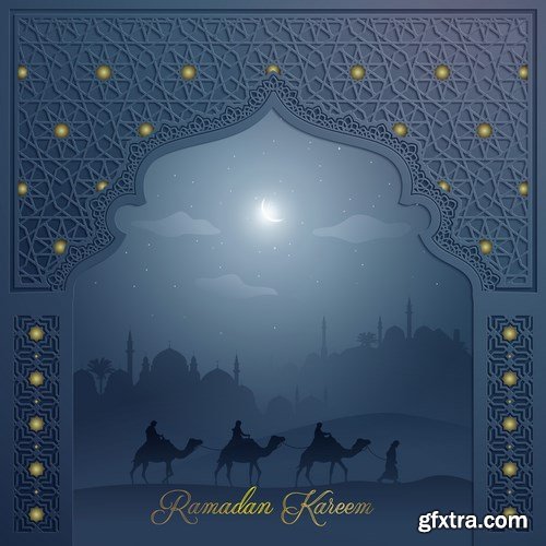 Eid Mubarak Papercut Style 2 - 48 EPS