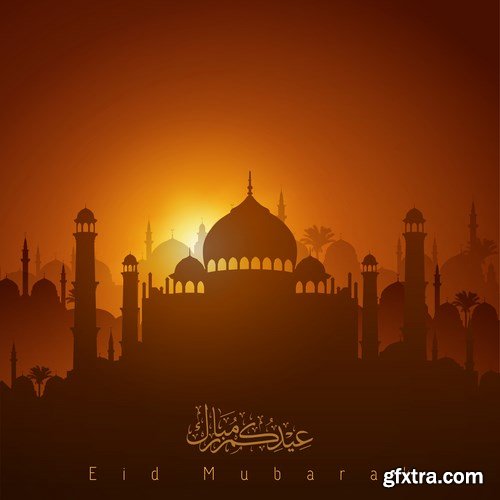 Eid Mubarak Papercut Style 2 - 48 EPS