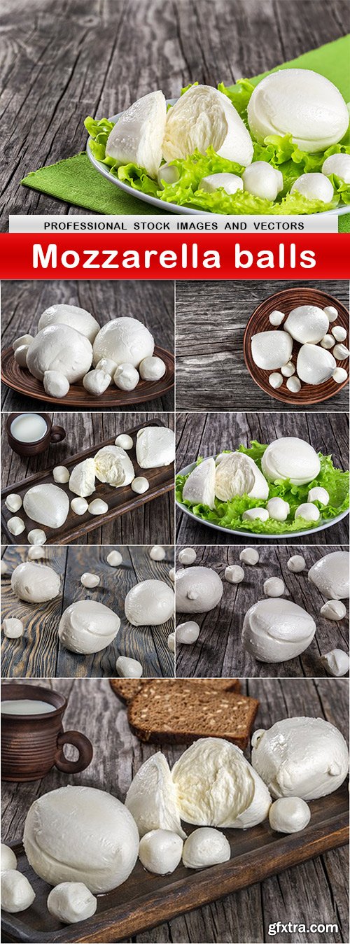 Mozzarella balls - 8 UHQ JPEG