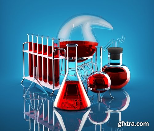 Collection of chemist chemical reaction laboratory glassware chemical reagent 25 HQ Jpeg