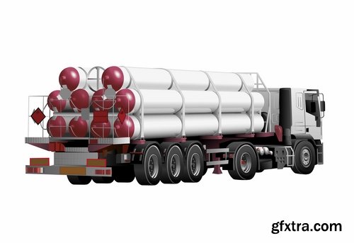 Collection of vehicle car truck tractor vector image 25 EPS