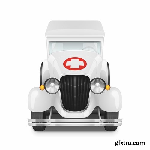 Collection of vehicle car truck tractor vector image 25 EPS