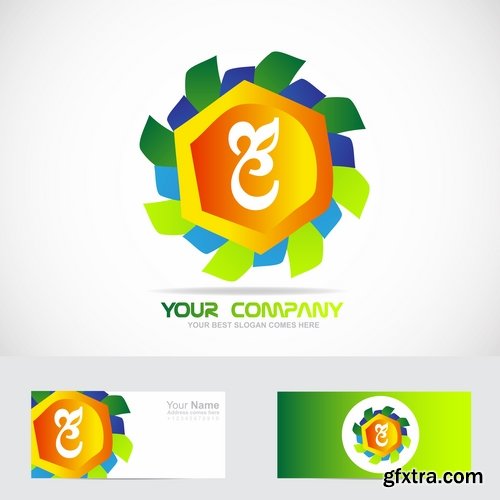 Collection picture vector logo illustration of the business campaign 40-25 Eps