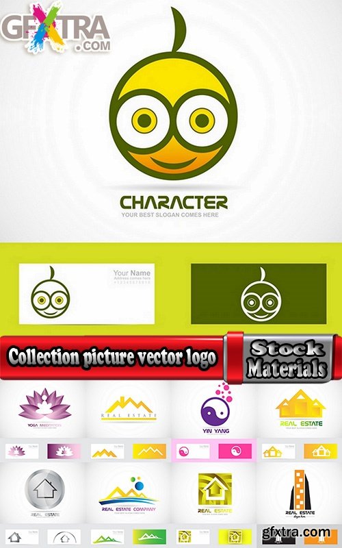 Collection picture vector logo illustration of the business campaign 40-25 Eps