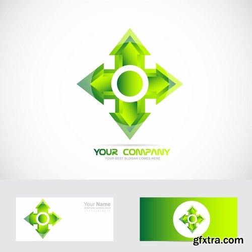 Collection picture vector logo illustration of the business campaign 40-25 Eps