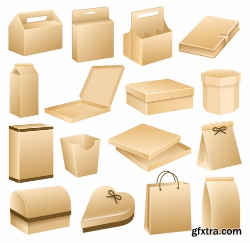 Collection of parcel delivery mail speed packaging goods vector image 25 EPS