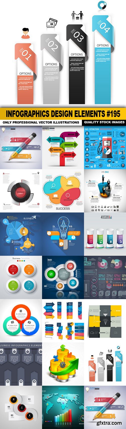 Infographics Design Elements #195 - 20 Vector