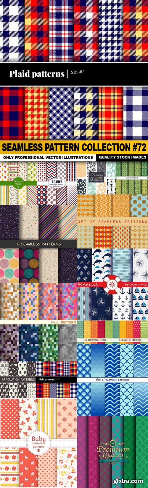 Seamless Pattern Collection #72 - 15 Vector