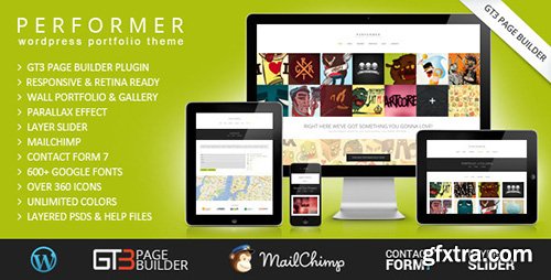 ThemeForest - Performer v1.9.3 - Minimalistic Portfolio WordPress Theme - 6757476