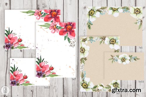 CreativeMarket 70% OFF. 8 sets of floral watercolor 706414