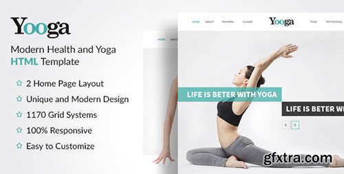 ThemeForest - Yooga v1.0.0 - Modern Health and Yoga HTML Template - 13597055