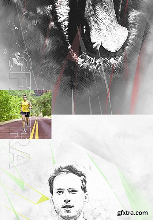 GraphicRiver - Dynamic Sketch Photoshop Action 16363579