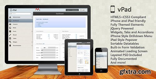 ThemeForest - vPad v1.3 - HTML5-CSS3 App Framework - 885302