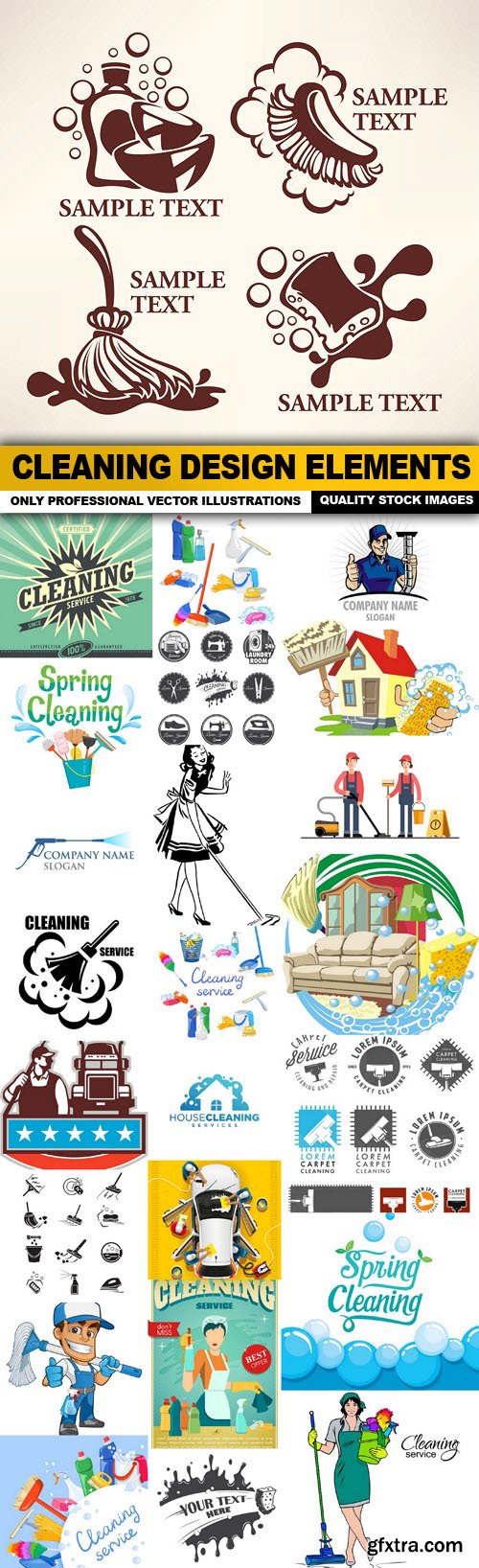 Cleaning Design Elements - 25 Vector