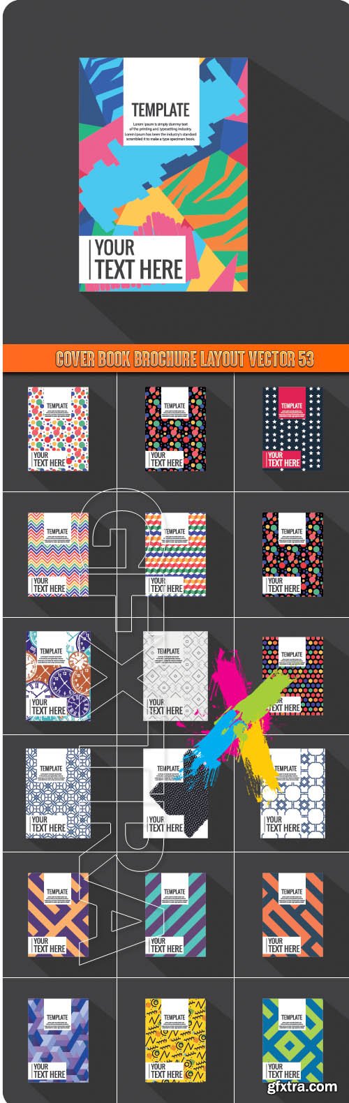 Cover book brochure layout vector 53