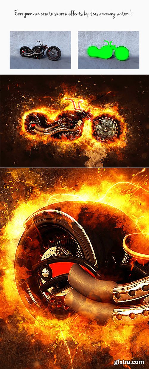 GraphicRiver - Fire Photoshop Action - 16479230