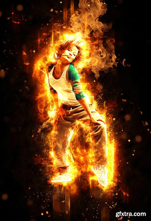 GraphicRiver - Fire Photoshop Action - 16479230